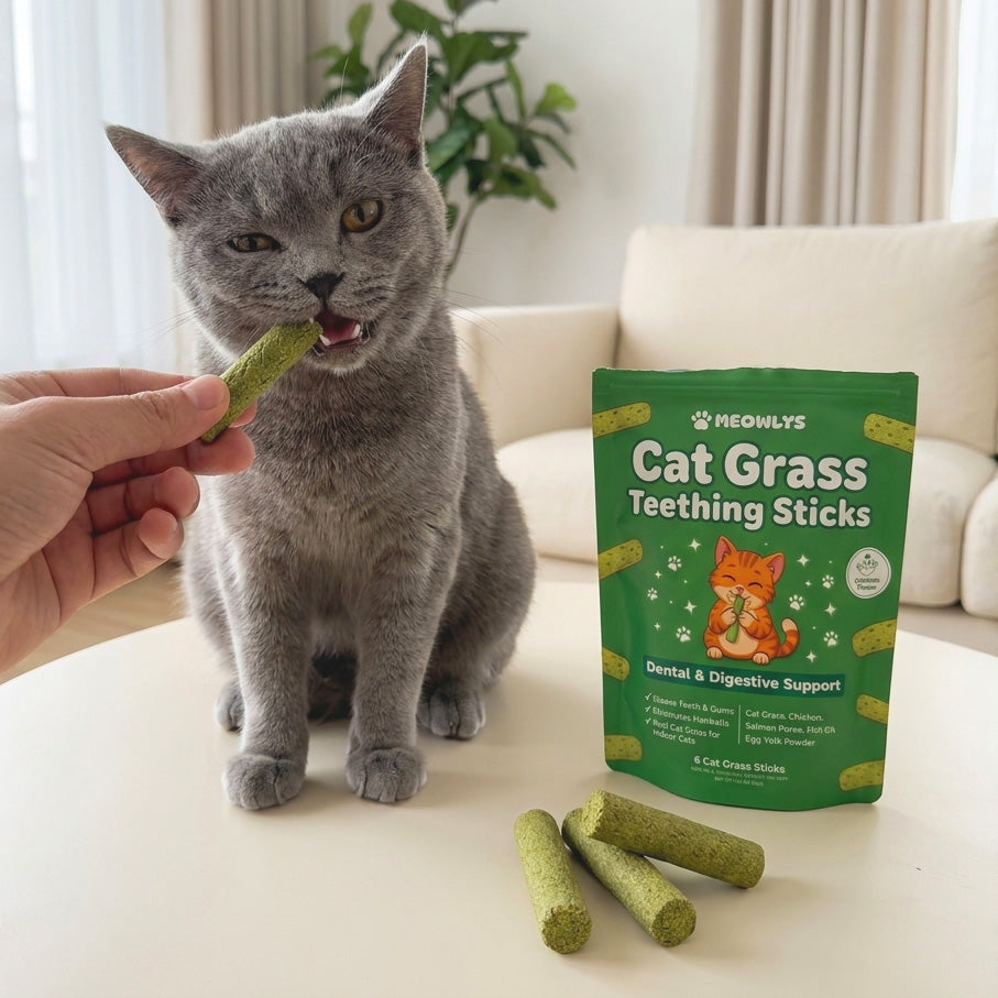 Cat Grass Teething Sticks [Free Today]